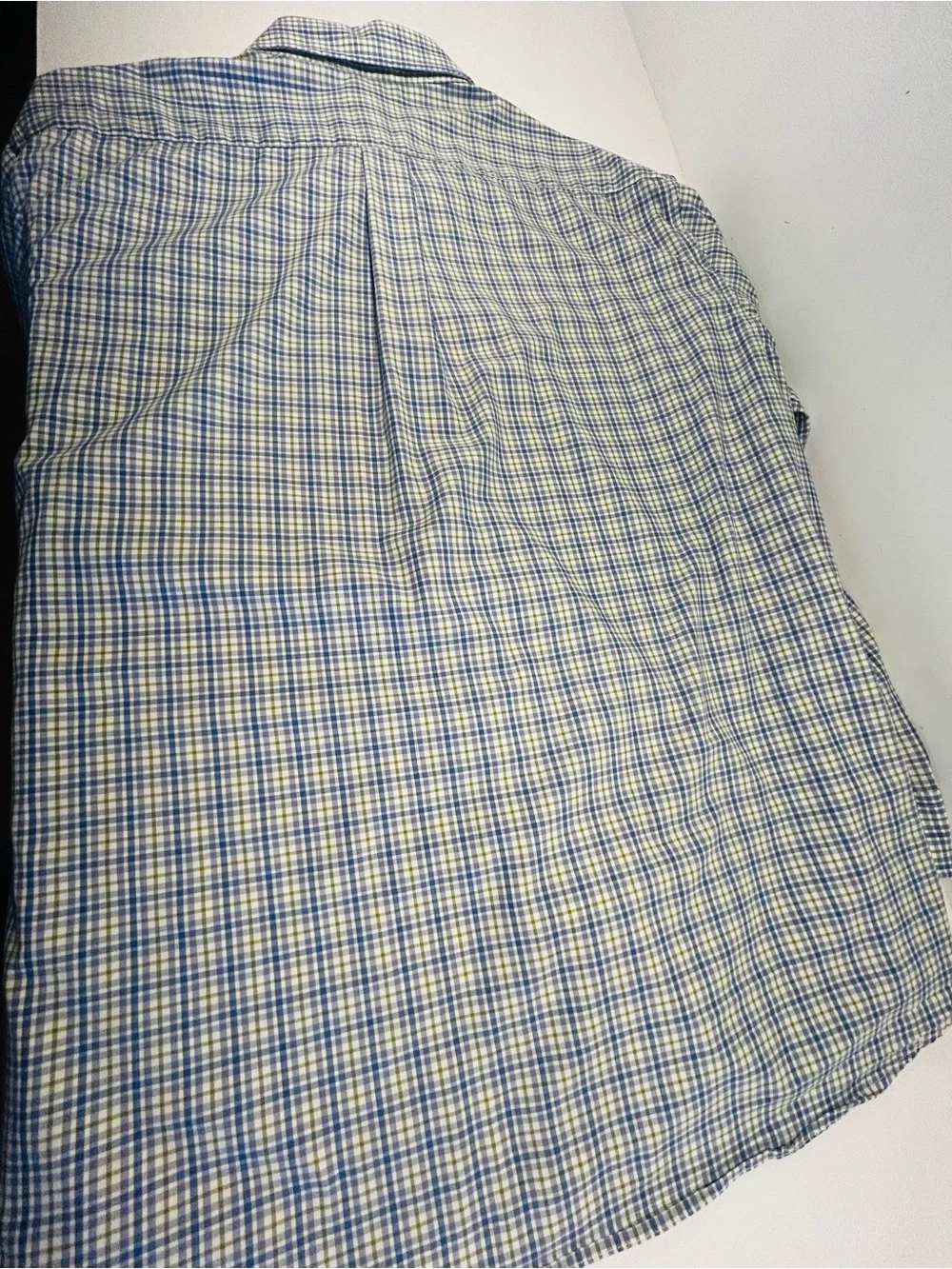 Southern Marsh Performance Shirt Men XL Blue Green Plaid Long Sleeve Button Down